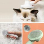 Go İthalat Basmalı Kedi Köpek Tüy Toparlayıcı Masaj Etkili Pet Fırçası (5263) - Görsel 2