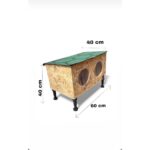 Narım Kedi Evi Kedi Yuvası Üst Kapak Açılır İki Kedilik İç ve Dış Mekan Isı ve Su Yalıtımlı 60 x 40 x 40 cm Ayak Hariç - Görsel 2