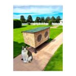 Narım Kedi Evi Kedi Yuvası Üst Kapak Açılır İki Kedilik İç ve Dış Mekan Isı ve Su Yalıtımlı 60 x 40 x 40 cm Ayak Hariç - Görsel 4