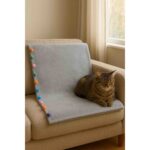 Beta Ponponlu Kedi ve Köpek Minderi Yatağı Sıcacık