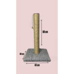 80 cm Kare Gri Ipli Tırmalama Tahtası, Dayanıklı ve Şık Tasarımıyla Kediniz Için Ideal