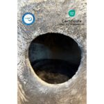 Lüks Gri Kedi Dinlenme ve Tırmalama Evi, Sertifikalı Kumaş, 47X87 cm - Görsel 3