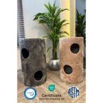 Lüks Gri Kedi Dinlenme ve Tırmalama Evi, Sertifikalı Kumaş, 47X87 cm - Görsel 4