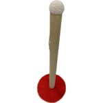 Yuvarlak Tabanlı Yetişkin Kedi Tırmalama Tahtası, 92 Cm, Turuncu, Jüt Halat, Yumuşak Kumaş - Görsel 3