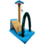 Kedi Tırmalama, Rampası ve Fırçası 3'lü Set Bej Renkli Öğeleriyle Tamamlayıcı Kedi Bakımı - Görsel 2