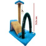 Kedi Tırmalama, Rampası ve Fırçası 3'lü Set Bej Renkli Öğeleriyle Tamamlayıcı Kedi Bakımı - Görsel 3