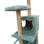 124 cm Turkuaz Tırmalama Platformu Kedi Evleri, Eğlenceli ve Dayanıklı Tasarım - Görsel 2