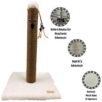 Renkli 50 cm Doğal Kendir Tırmalama Direği, Kediniz Için Eğlenceli ve Sağlıklı Kullanım - Görsel 2