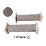 Kahverengi Doğal Portatif Tırmalama Makarası, Halı Kaplamalı 25CM, 2 Adet - Görsel 2