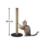 80 cm Gri Silindir Tırmalama Tahtası, Catnipli, Uzun ve Dayanıklı - Görsel 2