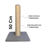 50 cm Uzun, Gri Kalın Tırmalama Tahtası, Kedi Eğlence ve Tırmalama Için Ideal.