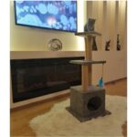 Gri Kedi Tırmalama Evi ve Oyun Platformu, Renkli ve Eğlenceli Tasarım