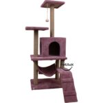 Mor Renkli Katlı Tırmalama ve Oyun Evi, Çok Amaçlı Dinlenme Alanı - Görsel 2