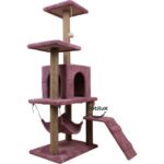 Mor Renkli Katlı Tırmalama ve Oyun Evi, Çok Amaçlı Dinlenme Alanı - Görsel 4