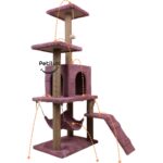 Mor Renkli Katlı Tırmalama ve Oyun Evi, Çok Amaçlı Dinlenme Alanı - Görsel 5