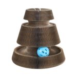 Sarı Akordiyon Tırmalama Tahtası 19X7X8 Cm, Kediler Için Eğlenceli ve Dayanıklı - Görsel 2