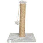 Gri Ponponlu Çok Renkli 52 cm Kedi Tırmalama Direği, Eğlenceli ve Dayanıklı - Görsel 2