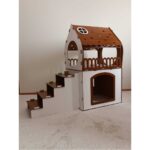 Küçük Irk Ahşap Köpek Evi, Rahat ve Şık Tasarım, Kahverengi Renk. - Görsel 2