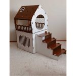 Küçük Irk Ahşap Köpek Evi, Rahat ve Şık Tasarım, Kahverengi Renk. - Görsel 5