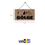 Kahverengi Ahşap Köpek Isimliği 15X8,5 Cm, Doğal ve Şık Tasarım.