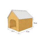 Büyük Irk Köpekler Için Dayanıklı Kahverengi Kulübe, Tr Yapımı - Görsel 3