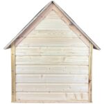 Soğuğa ve Suya Dayanıklı Büyük Yeşil Ahşap Köpek Kulübesi, Dayanıklı ve Şık Tasarım - Görsel 4