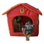 Kırmızı Kedi ve Köpek Yatağı Kulübesi, Rahat ve Şık Tasarım - Görsel 3
