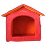 Kırmızı Kedi ve Köpek Yatağı Kulübesi, Rahat ve Şık Tasarım - Görsel 4