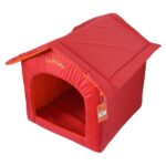 Kırmızı Kedi ve Köpek Yatağı Kulübesi, Rahat ve Şık Tasarım - Görsel 5