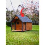 Isı Yalıtımlı Ahşap Köpek Kulübesi Için Gölgelikli Veranda, Kahverengi, Tr Menşei - Görsel 3