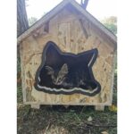 Suya Dayanıklı Şık Ahşap Kedi Kulübesi, Kahverengi, Dayanıklı ve Estetik Tasarım - Görsel 5