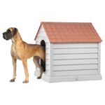 Büyük Boy Plastik Köpek Kulübesi, Kahverengi, Dayanıklı ve Konforlu Tasarım - Görsel 3