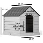 Büyük Boy Plastik Köpek Kulübesi, Kahverengi, Dayanıklı ve Konforlu Tasarım - Görsel 5