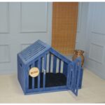 Mavi Çatılı Köpek Kulübesi, Dayanıklı ve Rahat Kullanım Için Ideal. - Görsel 5