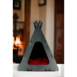 Ahşap Köpek Evi, Şık Siyah Renk, Dayanıklı ve Konforlu Tasarım