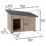 Ahşap Köpek Kulübesi, Kahverengi, 69.5X54.5X52 Cm, Dayanıklı ve Şık Tasarım - Görsel 2