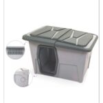 Geniş ve Dayanıklı Köpek Kulübesi 93X73X60 Cm, Gri Renkli, Konforlu ve Kullanışlı.