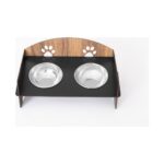 Ikili Çelik Kedi Mama ve Su Kabı, Beyaz, 1l, Dayanıklı ve Pratik Kullanım - Görsel 2