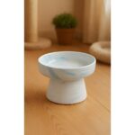 Seramik Ayaklı Eğimli Kedi ve Köpek Mama Su Kabı, Mavi, Manuel Kullanım - Görsel 2