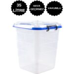 Sızdırmaz Vakumlu Büyük Kap, 15 kg Köpek Maması Saklama ve Taşıma Kutusu - Görsel 2