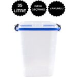 Sızdırmaz Vakumlu Büyük Kap, 15 kg Köpek Maması Saklama ve Taşıma Kutusu - Görsel 5