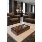 Paslanmaz Çelik Kaseler ve Ahşap Stand, Büyük Boy, Şık ve Kullanışlı Hayvan Kabı - Görsel 3