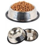 2'li 22 cm Paslanmaz Çelik Evcil Hayvan Mama ve Su Kabı, Dayanıklı ve Şık Tasarım - Görsel 2