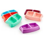 Ikili Küçük Mama Kabı, 23,5X15X5 Cm, Beyaz, Plastik, Rahat Kullanım