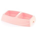 Ikili Küçük Mama Kabı, 23,5X15X5 Cm, Beyaz, Plastik, Rahat Kullanım - Görsel 2