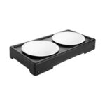 Ayarlanabilir Siyah Pet Mama ve Su Kabı Standı, 4 Yüksekliğe Uyum Sağlar - Görsel 3