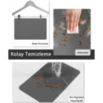 Kahverengi Köpek ve Kedi Beslenme Paspası, Kaymaz ve Sıvı Geçirmez, 50X70CM - Görsel 3