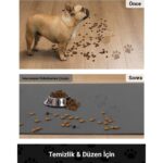 Kahverengi Köpek ve Kedi Beslenme Paspası, Kaymaz ve Sıvı Geçirmez, 50X70CM - Görsel 4