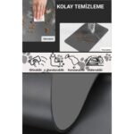 Kahverengi Köpek ve Kedi Beslenme Paspası, Kaymaz ve Sıvı Geçirmez, 50X70CM - Görsel 5