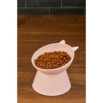 Yüksek Ayaklı Pembe Evcil Hayvan Mama ve Su Kabı, Şık ve Fonksiyonel Kullanım - Görsel 2